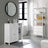 Bathroom Cabinet - Wood - Matte White - Adjustable Shelves and Drawer Storage