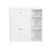 Bathroom Cabinet - Wood - Matte White - Adjustable Shelves and Drawer Storage