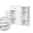 Bathroom Cabinet - Wood - Matte White - Adjustable Shelves and Drawer Storage