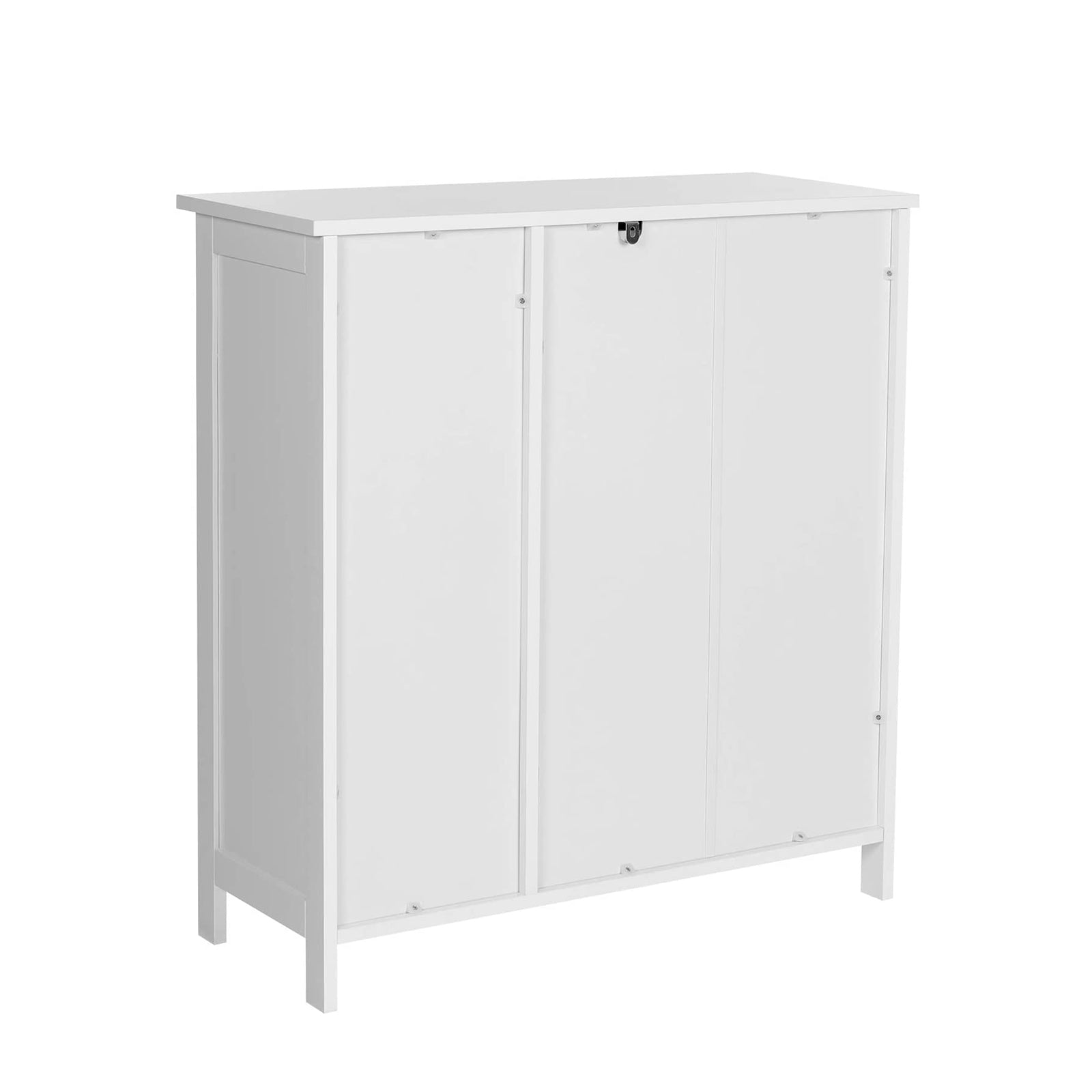 Bathroom Cabinet - Wood - Matte White - Adjustable Shelves and Drawer Storage