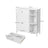 Bathroom Cabinet - Wood - Matte White - Adjustable Shelves and Drawer Storage
