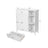 Bathroom Cabinet - Wood - Matte White - Adjustable Shelves and Drawer Storage