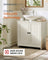 Bathroom Under Sink Cabinet - Wood - Rustic White - Adjustable Storage Shelf