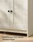 Bathroom Under Sink Cabinet - Wood - Rustic White - Adjustable Storage Shelf