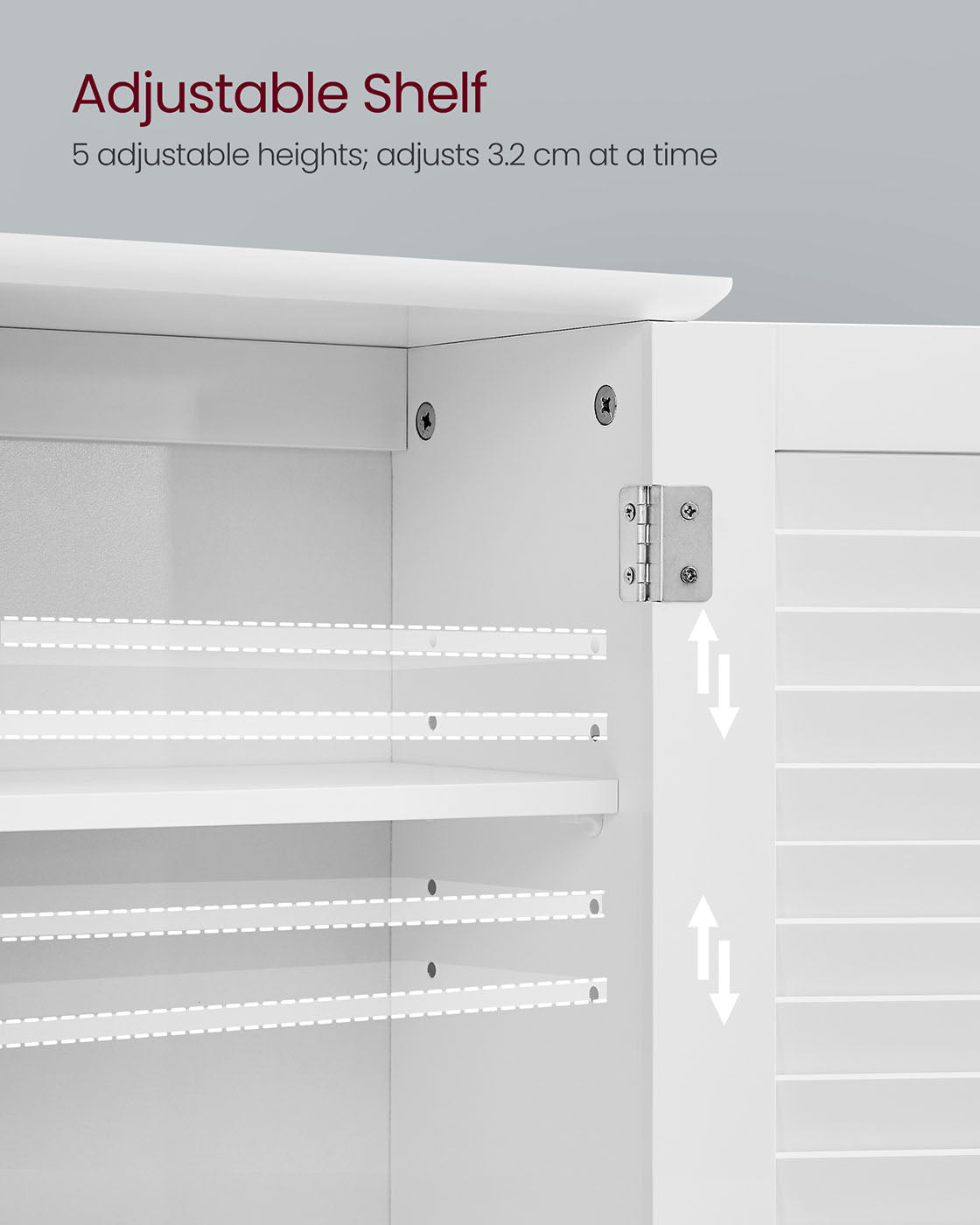 Hanging Bathroom Storage Cabinet - White - Wooden