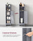 Freestanding Slim Bathroom Cabinet - Wood - White - Adjustable Shelves