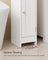Slim Bathroom Storage Cabinet - Wood - White - Freestanding with Adjustable Shelves