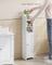 Slim Bathroom Storage Cabinet - Wood - White - Freestanding with Adjustable Shelves