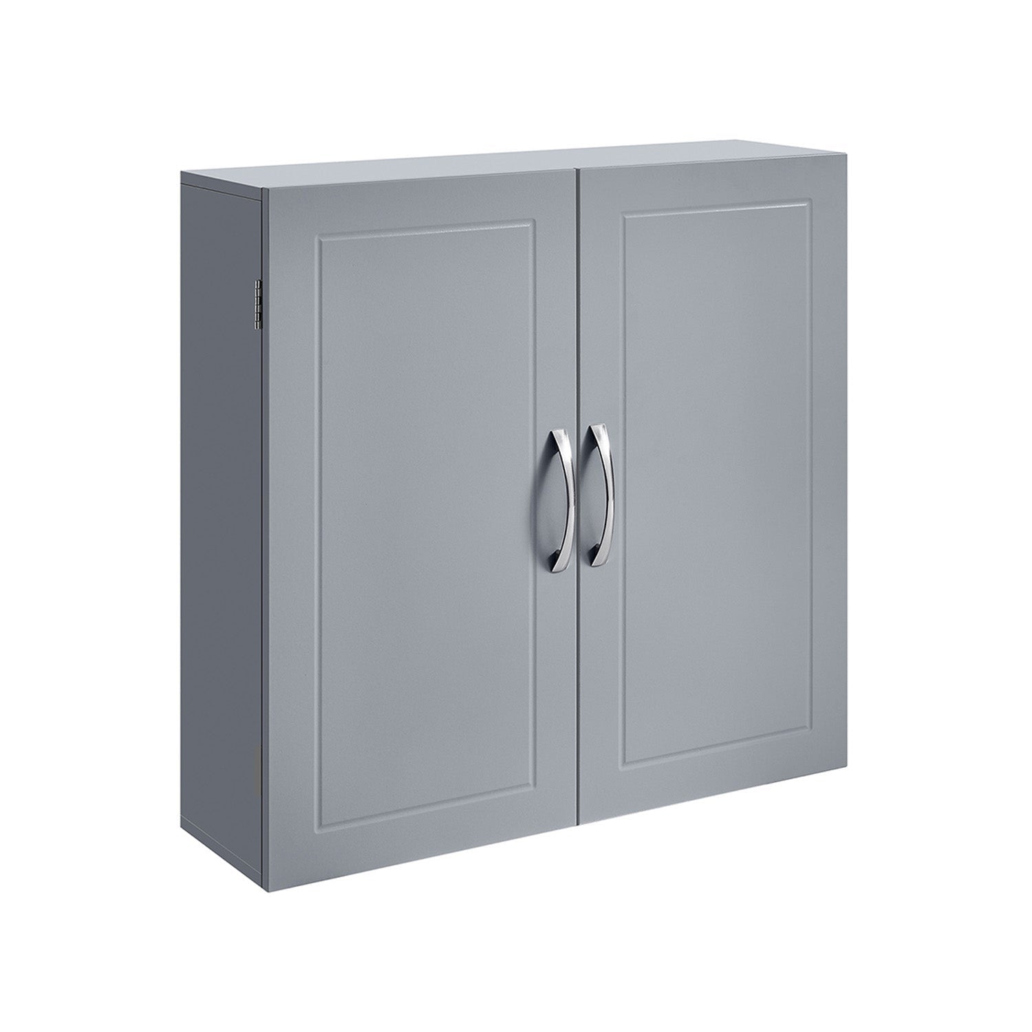 Wall-Mounted Bathroom Cabinet - Wood - Dove Grey - Adjustable Shelves