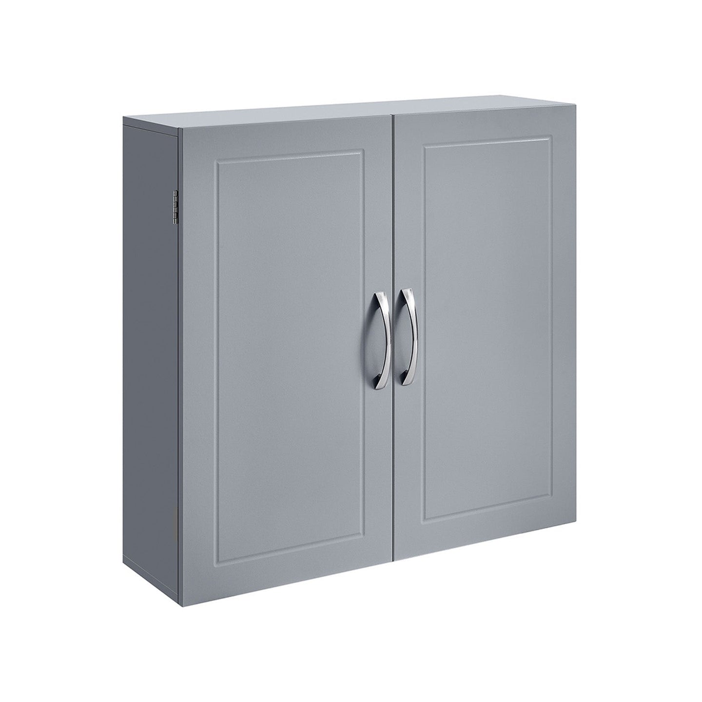 Wall-Mounted Bathroom Cabinet - Wood - Dove Grey - Adjustable Shelves