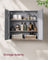 Wall-Mounted Bathroom Cabinet - Wood - Dove Grey - Adjustable Shelves