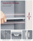 Wall-Mounted Bathroom Cabinet - Wood - Dove Grey - Adjustable Shelves