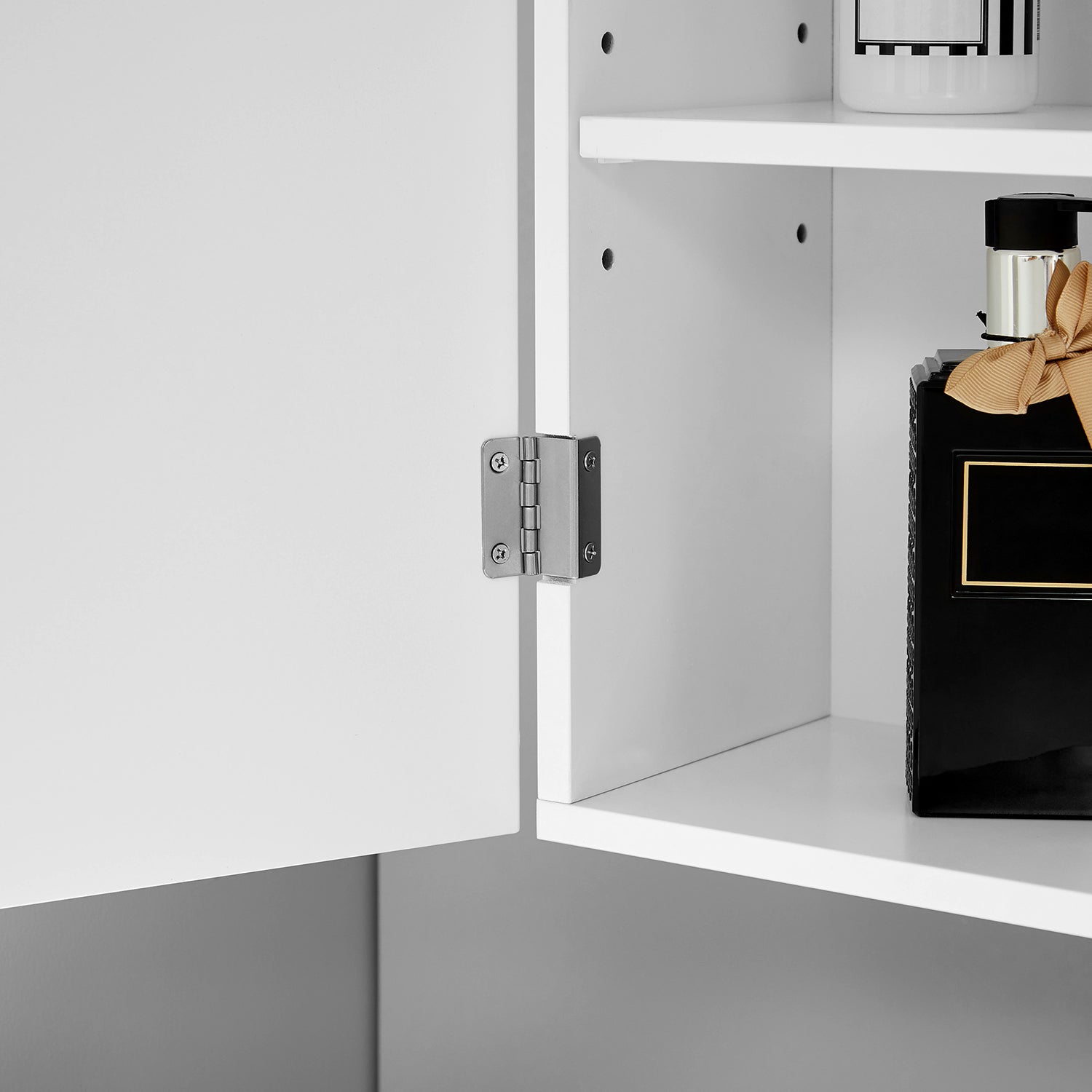 Wall-Mounted Bathroom Cabinet - MDF - Cloud White - Adjustable Shelves
