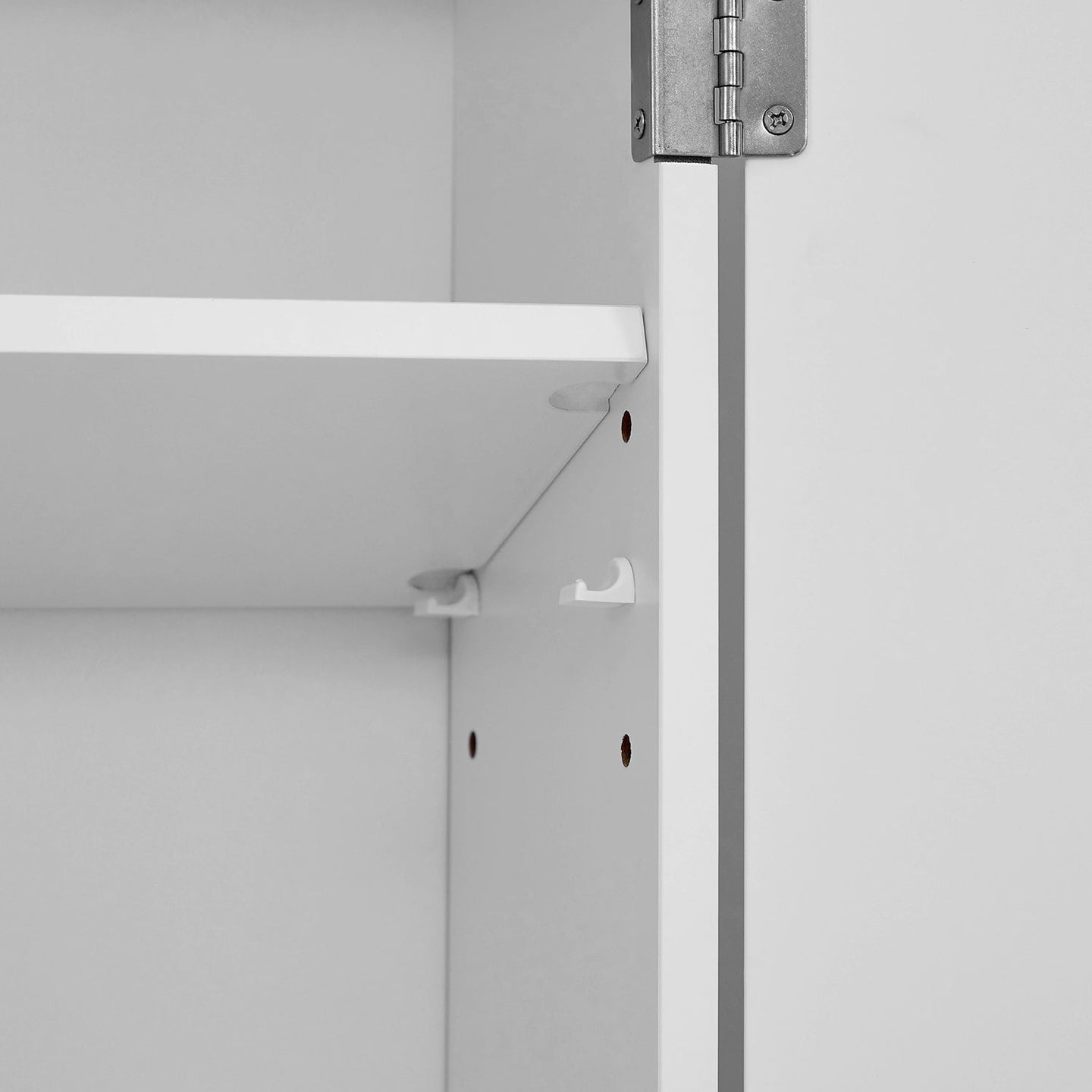 Wall-Mounted Bathroom Cabinet - MDF - Cloud White - Adjustable Shelves