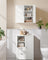 Wall-Mounted Bathroom Storage Cabinet - Wood - Cloud White - Adjustable Shelves