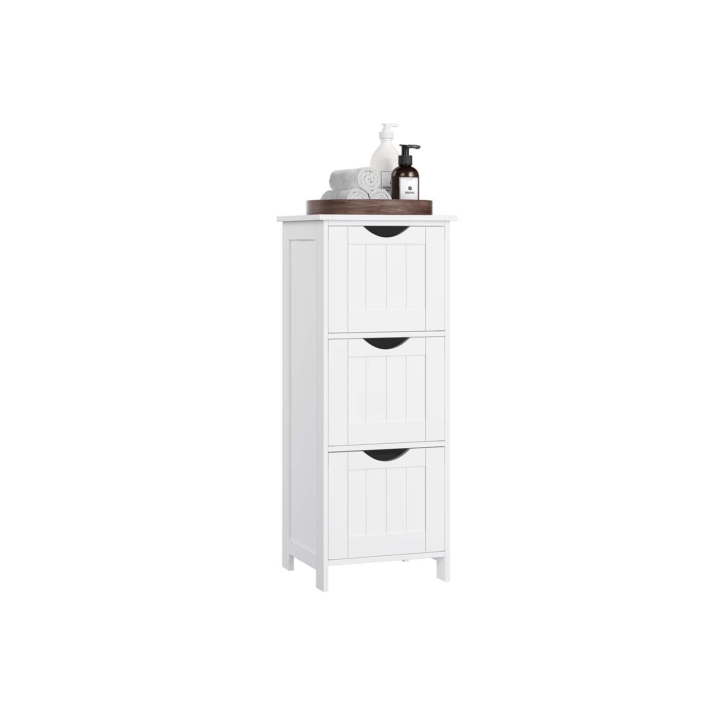 Floor Cabinet - Wood - Grey - 4 Drawers