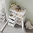 Freestanding Bathroom Floor Cabinet - Wood - White - 3-Drawer Storage Unit with Adjustable Shelf