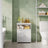 Freestanding Bathroom Floor Cabinet - Wood - White - 3-Drawer Storage Unit with Adjustable Shelf