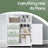 Freestanding Bathroom Floor Cabinet - Wood - White - 3-Drawer Storage Unit with Adjustable Shelf