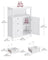 Bathroom Storage Cabinet - Wood - White - Freestanding with 3 Drawers and Adjustable Shelf