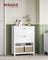 Freestanding Bathroom Cabinet - Wood - White - 2 Drawers with Adjustable Dividers and Baskets