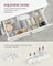 Freestanding Bathroom Cabinet - Wood - White - 2 Drawers with Adjustable Dividers and Baskets