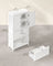 Freestanding Storage Cupboard - Wood - White - 2 Drawers