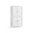 Freestanding Cabinet - Wood - White - 4 Doors with Adjustable Shelves