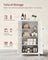 Freestanding Cabinet - Wood - White - 4 Doors with Adjustable Shelves