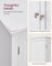 Freestanding Cabinet - Wood - White - 4 Doors with Adjustable Shelves