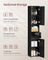 Tall Bathroom Cabinet - Wood - Sleek White Finish - Adjustable Shelves and Drawer