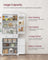 Tall Kitchen Pantry Cupboard - 76L - MDF - Adjustable Storage Shelves