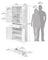 Tall Kitchen Pantry Cupboard - 76L - MDF - Adjustable Storage Shelves
