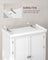 Tall Kitchen Pantry Cupboard - 76L - MDF - Adjustable Storage Shelves
