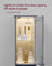 Tall Bathroom Cabinet - Wood - Dove Grey - Slim Design with Adjustable Shelves and Lights
