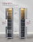 Tall Bathroom Cabinet - Wood - Dove Grey - Slim Design with Adjustable Shelves and Lights