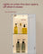Slim Bathroom Cabinet - Wood - Cloud White - Freestanding with Adjustable Shelves and Open Compartments
