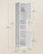 Slim Bathroom Cabinet - Wood - Cloud White - Freestanding with Adjustable Shelves and Open Compartments