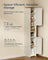 Bathroom Storage Cabinet - Wood - Rustic White - Slim Tall Design with Adjustable Shelves