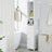 Linen Tower - Engineered Wood - White - Freestanding with Shutter Doors and Drawer