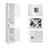 Linen Tower - Engineered Wood - White - Freestanding with Shutter Doors and Drawer