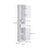 Linen Tower - Engineered Wood - White - Freestanding with Shutter Doors and Drawer