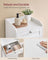Bathroom Storage Unit - Wood - Cloud White - Features 1 Drawer and 1 Removable Laundry Hamper