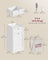 Bathroom Storage Unit - Wood - Cloud White - Features 1 Drawer and 1 Removable Laundry Hamper