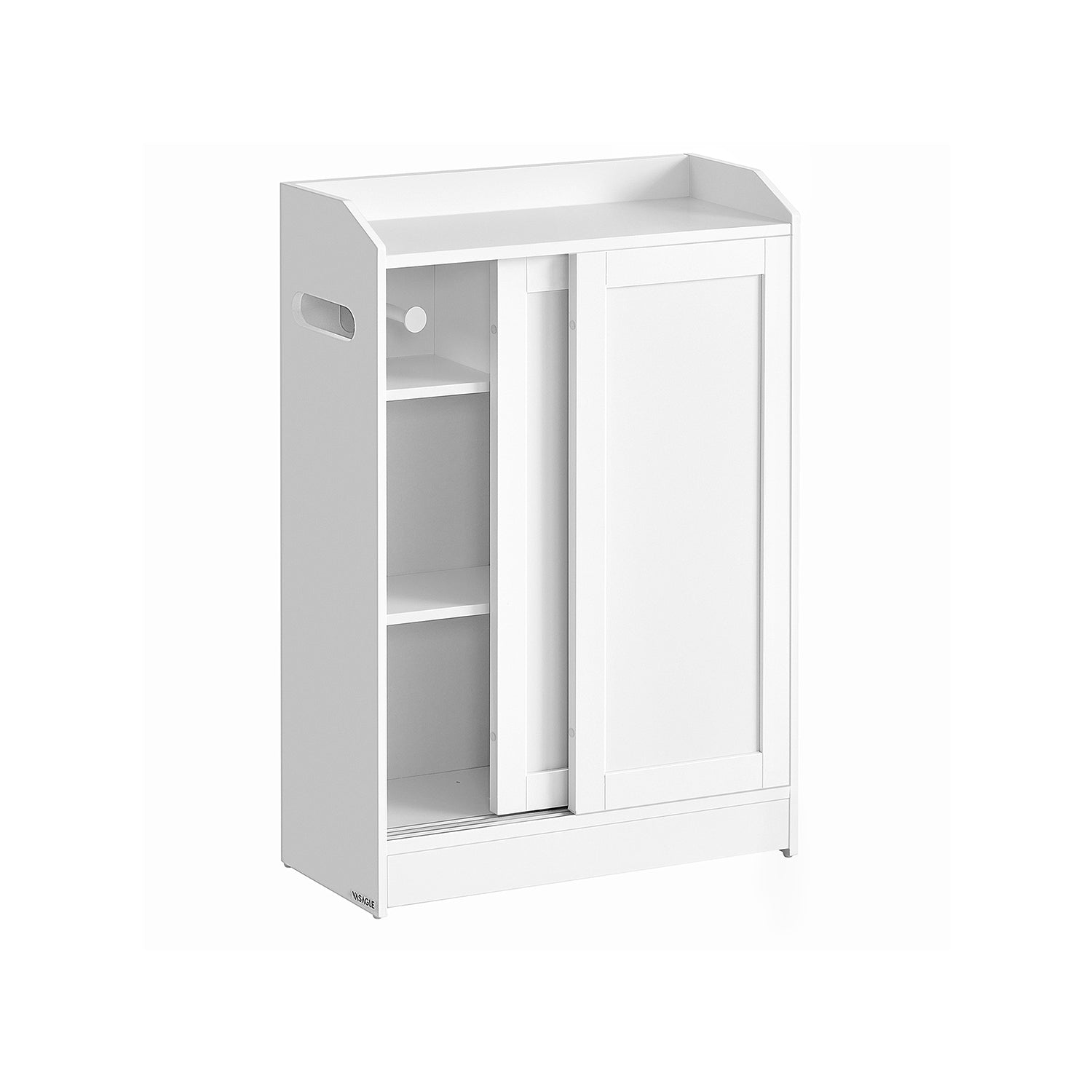Bathroom Cabinet - Wood - Cloud White - Adjustable Shelves