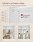 Bathroom Cabinet - Wood - Cloud White - Adjustable Shelves