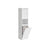 Tall Bathroom Cabinet - Wood - Cloud White - Removable Laundry Basket with Door Compartments