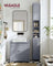 Freestanding Bathroom Cabinet - Engineered Wood - Cloud White - Slim Design with Adjustable Shelves and Drawer