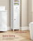 Freestanding Bathroom Cabinet - Engineered Wood - Cloud White - Slim Design with Adjustable Shelves and Drawer