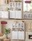 Freestanding Storage Cabinet - Engineered Wood - Cloud White - Adjustable Shelves and Drawer